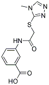 3-[2-(4-METHYL-4H-[1,2,4]TRIAZOL-3-YLSULFANYL)-ACETYLAMINO]-BENZOIC ACID Struktur