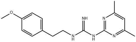 N-(4,6-DIMETHYLPYRIMIDIN-2-YL)-N'-[2-(4-METHOXYPHENYL)ETHYL]GUANIDINE Struktur