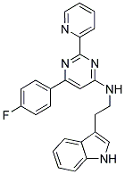 [6-(4-FLUORO-PHENYL)-2-PYRIDIN-2-YL-PYRIMIDIN-4-YL]-[2-(1H-INDOL-3-YL)-ETHYL]-AMINE Struktur