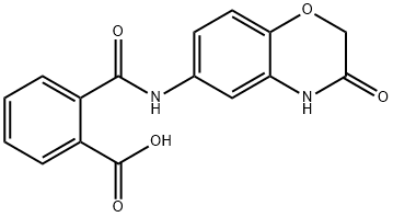 2-([(3-OXO-3,4-DIHYDRO-2H-1,4-BENZOXAZIN-6-YL)AMINO]CARBONYL)BENZENECARBOXYLIC ACID Struktur