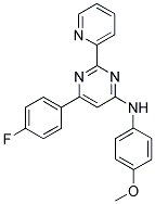 6-(4-FLUOROPHENYL)-N-(4-METHOXYPHENYL)-2-PYRIDIN-2-YLPYRIMIDIN-4-AMINE Struktur