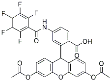 5-(PENTAFLUOROBENZOYLAMINO)DIHYDROFLUORESCEIN DIACETATE Struktur