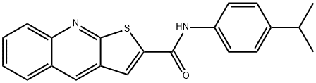 N-(4-ISOPROPYLPHENYL)THIENO[2,3-B]QUINOLINE-2-CARBOXAMIDE Struktur