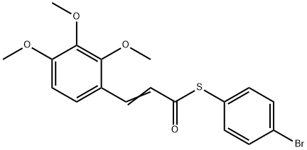 S-(4-BROMOPHENYL) 3-(2,3,4-TRIMETHOXYPHENYL)-2-PROPENETHIOATE Struktur