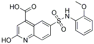 2-HYDROXY-6-(2-METHOXY-PHENYLSULFAMOYL)-QUINOLINE-4-CARBOXYLIC ACID Struktur