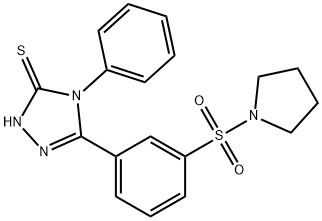 4-PHENYL-5-[3-(PYRROLIDINE-1-SULFONYL)-PHENYL]-4H-[1,2,4]TRIAZOLE-3-THIOL Struktur