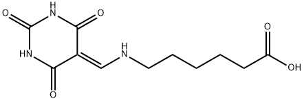 6-[(2,4,6-TRIOXO-TETRAHYDRO-PYRIMIDIN-5-YLIDENEMETHYL)-AMINO]-HEXANOIC ACID Struktur