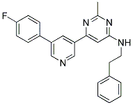 6-[5-(4-FLUOROPHENYL)PYRIDIN-3-YL]-2-METHYL-N-(2-PHENYLETHYL)PYRIMIDIN-4-AMINE Struktur