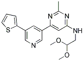 N-(2,2-DIMETHOXYETHYL)-2-METHYL-6-(5-THIEN-2-YLPYRIDIN-3-YL)PYRIMIDIN-4-AMINE Struktur