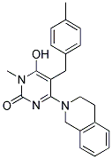 4-(3,4-DIHYDROISOQUINOLIN-2(1H)-YL)-6-HYDROXY-1-METHYL-5-(4-METHYLBENZYL)PYRIMIDIN-2(1H)-ONE Struktur