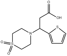 3-(1,1-DIOXO-1LAMBDA6,4-THIAZINAN-4-YL)-3-(2-THIENYL)PROPANOIC ACID price.