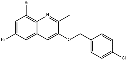 4-CHLOROBENZYL 6,8-DIBROMO-2-METHYL-3-QUINOLINYL ETHER Struktur