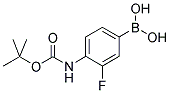 4-BOC-AMINO-3-FLUOROPHENYLBORONIC ACID Struktur