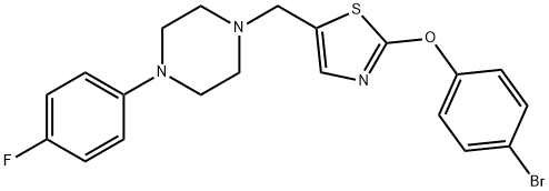 1-([2-(4-BROMOPHENOXY)-1,3-THIAZOL-5-YL]METHYL)-4-(4-FLUOROPHENYL)PIPERAZINE Struktur