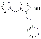 4-PHENETHYL-5-THIOPHEN-2-YLMETHYL-4H-[1,2,4]TRIAZOLE-3-THIOL Struktur