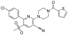 1-[6-(4-CHLOROPHENYL)-3-CYANO-5-(METHYLSULFONYL)PYRIDIN-2-YL]-4-(THIEN-2-YLCARBONYL)PIPERAZINE Struktur