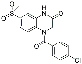 4-(4-CHLOROBENZOYL)-7-(METHYLSULFONYL)-3,4-DIHYDROQUINOXALIN-2(1H)-ONE Struktur