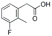 3-FLUORO-2-METHYLPHENYLACETIC ACID Struktur