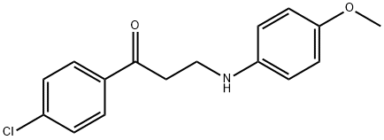 1-(4-CHLOROPHENYL)-3-(4-METHOXYANILINO)-1-PROPANONE Struktur