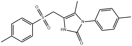 5-METHYL-1-(4-METHYLPHENYL)-4-([(4-METHYLPHENYL)SULFONYL]METHYL)-1,3-DIHYDRO-2H-IMIDAZOL-2-ONE Struktur