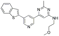 6-[5-(1-BENZOTHIEN-2-YL)PYRIDIN-3-YL]-N-(2-METHOXYETHYL)-2-METHYLPYRIMIDIN-4-AMINE Struktur