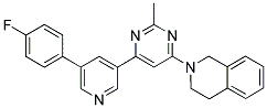 2-(6-[5-(4-FLUORO-PHENYL)-PYRIDIN-3-YL]-2-METHYL-PYRIMIDIN-4-YL)-1,2,3,4-TETRAHYDRO-ISOQUINOLINE Struktur