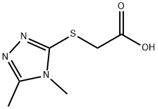 (4,5-DIMETHYL-4 H-[1,2,4]TRIAZOL-3-YLSULFANYL)-ACETIC ACID Struktur