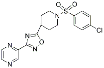 1-((4-CHLOROPHENYL)SULFONYL)-4-[3-(PYRAZIN-2-YL)-1,2,4-OXADIAZOL-5-YL]PIPERIDINE Struktur