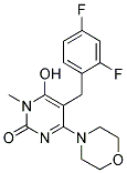 5-(2,4-DIFLUOROBENZYL)-6-HYDROXY-1-METHYL-4-MORPHOLIN-4-YLPYRIMIDIN-2(1H)-ONE Struktur