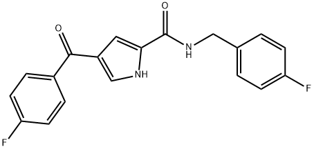 4-(4-FLUOROBENZOYL)-N-(4-FLUOROBENZYL)-1H-PYRROLE-2-CARBOXAMIDE Struktur