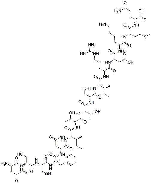 H-ASN-CYS-SER-PHE-ASN-ILE-THR-THR-SER-ILE-ARG-ASP-LYS-MET-GLN-OH Struktur