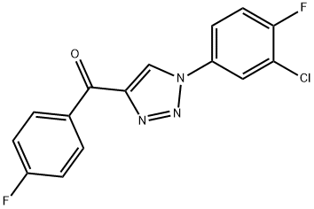 [1-(3-CHLORO-4-FLUOROPHENYL)-1H-1,2,3-TRIAZOL-4-YL](4-FLUOROPHENYL)METHANONE Struktur