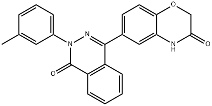 6-[3-(3-METHYLPHENYL)-4-OXO-3,4-DIHYDRO-1-PHTHALAZINYL]-2H-1,4-BENZOXAZIN-3(4H)-ONE Struktur