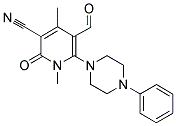 5-FORMYL-1,4-DIMETHYL-2-OXO-6-(4-PHENYL-PIPERAZIN-1-YL)-1,2-DIHYDRO-PYRIDINE-3-CARBONITRILE Struktur