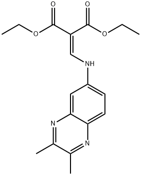 DIETHYL 2-([(2,3-DIMETHYL-6-QUINOXALINYL)AMINO]METHYLENE)MALONATE Struktur