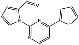 1-[4-(2-FURYL)-2-PYRIMIDINYL]-1H-PYRROLE-2-CARBALDEHYDE Struktur