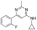 N-CYCLOPROPYL-6-(2-FLUOROPHENYL)-2-METHYLPYRIMIDIN-4-AMINE Struktur