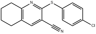 2-[(4-CHLOROPHENYL)SULFANYL]-5,6,7,8-TETRAHYDRO-3-QUINOLINECARBONITRILE Struktur