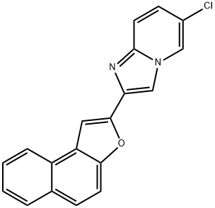 6-CHLORO-2-NAPHTHO[2,1-B]FURAN-2-YLIMIDAZO[1,2-A]PYRIDINE Struktur