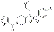 4-[((4-CHLOROPHENYL)SULPHONYL)(2-METHOXYETHYL)AMINO]-1-((2-THIENYL)CARBONYL)PIPERIDINE Struktur