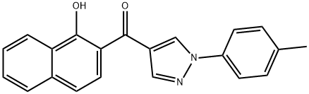 (1-HYDROXY-2-NAPHTHYL)[1-(4-METHYLPHENYL)-1H-PYRAZOL-4-YL]METHANONE Struktur