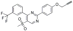 5-(METHYLSULFONYL)-2-(4-(2-PROPYNYLOXY)PHENYL)-4-(3-(TRIFLUOROMETHYL)PHENYL)PYRIMIDINE Struktur