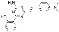 2-(4-AMINO-6-{(E)-2-[4-(DIMETHYLAMINO)PHENYL]VINYL}-1,3,5-TRIAZIN-2-YL)PHENOL Struktur