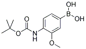 4-N-BOC-AMINO-3-METHOXY-PHENYLBORONIC ACID Struktur