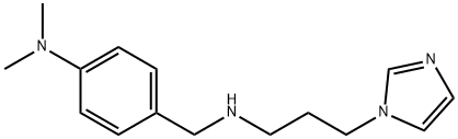 (4-[(3-IMIDAZOL-1-YL-PROPYLAMINO)-METHYL]-PHENYL)-DIMETHYL-AMINE Struktur