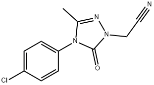 2-[4-(4-CHLOROPHENYL)-3-METHYL-5-OXO-4,5-DIHYDRO-1H-1,2,4-TRIAZOL-1-YL]ACETONITRILE Struktur