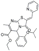 (Z)-ETHYL 5-(2-ISOPROPOXYPHENYL)-7-METHYL-3-OXO-2-(PYRIDIN-2-YLMETHYLENE)-3,5-DIHYDRO-2H-THIAZOLO[3,2-A]PYRIMIDINE-6-CARBOXYLATE Struktur