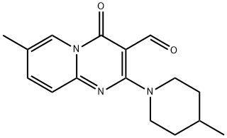 7-METHYL-2-(4-METHYL-PIPERIDIN-1-YL)-4-OXO-4H-PYRIDO[1,2-A]PYRIMIDINE-3-CARBALDEHYDE Struktur