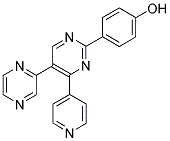 4-[5-(PYRAZIN-2-YL)-4-(PYRIDIN-4-YL)PYRIMIDIN-2-YL]PHENOL Struktur