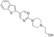 2-(4-[5-(1-BENZOTHIEN-2-YL)PYRIMIDIN-2-YL]PIPERAZIN-1-YL)ETHANOL Struktur